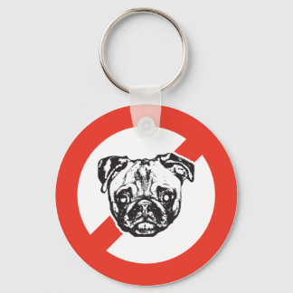 Say No to Pugs Keychain