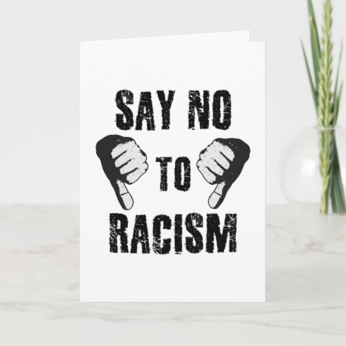 Say no to racism card