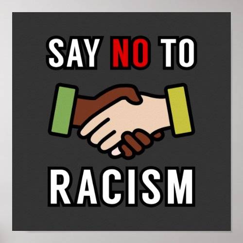 Say No To Racism Poster