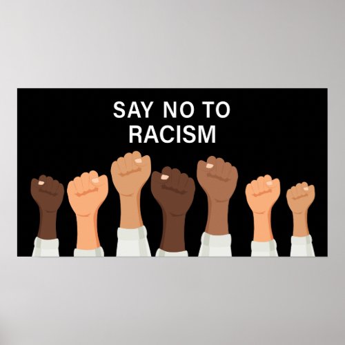 Say No To Racism Poster