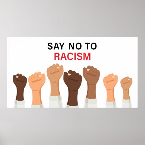 Say No To Racism Poster