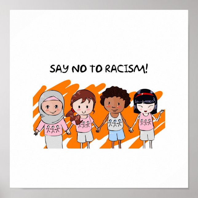 Say no to Racism School Poster (Front)