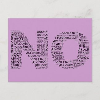 Say No to Violence, Abuse, Drugs, Alcohol, & Fear Postcard