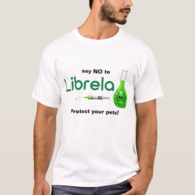 Say NO with poison bottle, list of effects on back T-Shirt (Front)