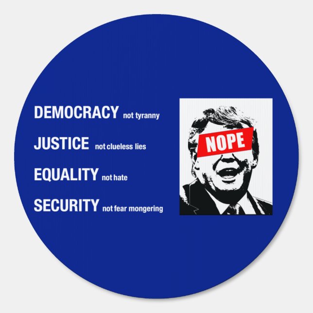 Say "Nope" to Trump Sign (Front)
