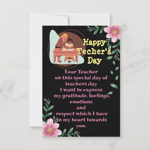 Say thank to the teacher Greeting Card