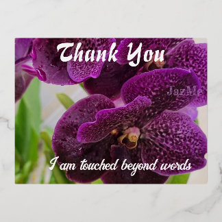 Say Thank You Foil Holiday Postcard