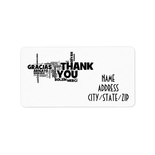 SAY THANK YOU WITH AN AWESOME ADDRESS LABEL