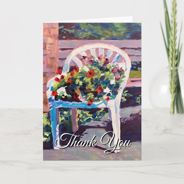 Say Thank You with This Red Yellow Blue Violet Card (Front)