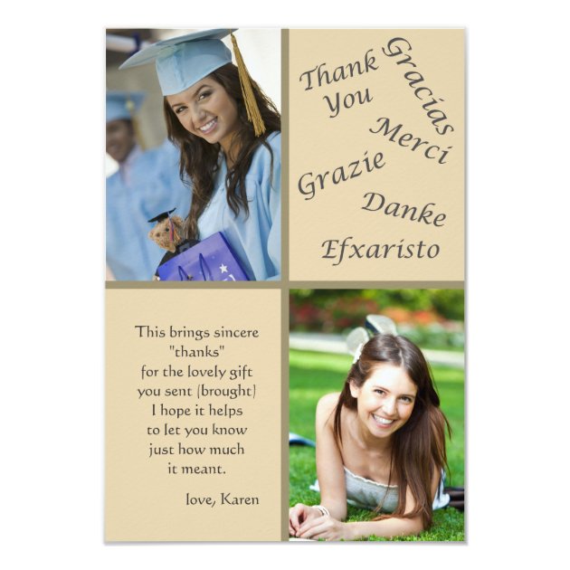 Say Thanks Photo Thank You Notes Card