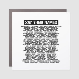 SAY THEIR NAMES CAR MAGNET