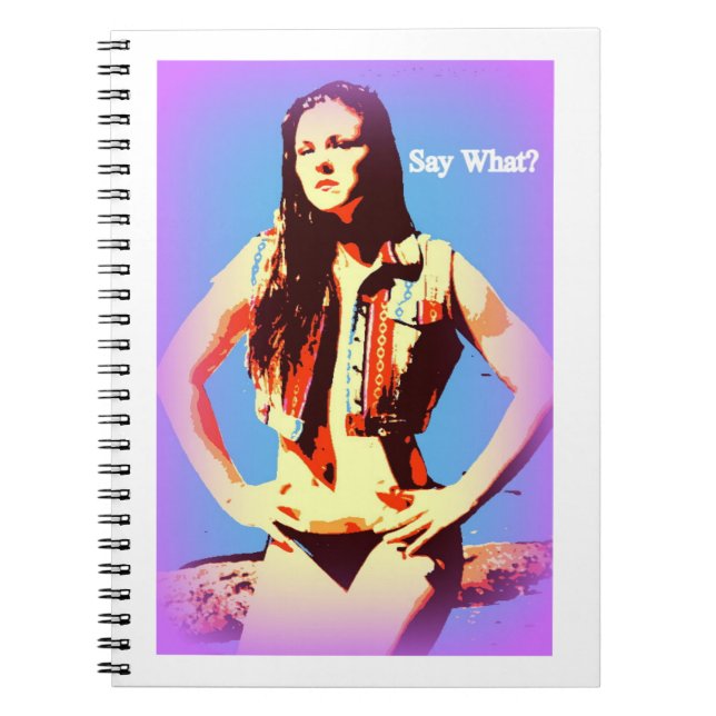 say what bikini girl notebook (Front)
