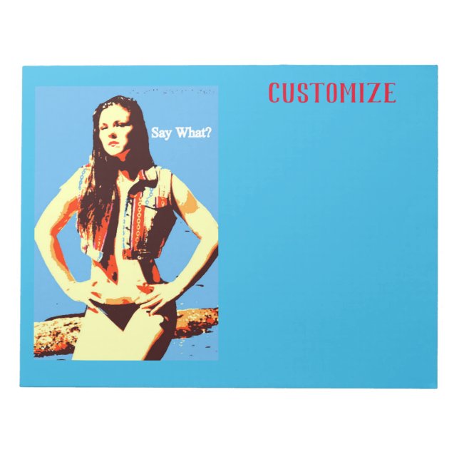 Say what bikini girl Thunder_Cove Notepad (Front)