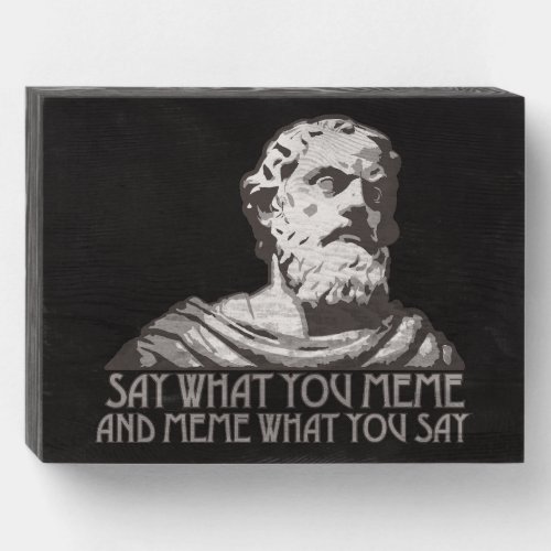 Say What You Meme and Meme What You Say Wooden Box Sign