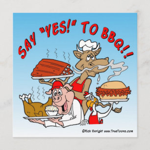SAY YES TO BBQ! BBQ Invitation