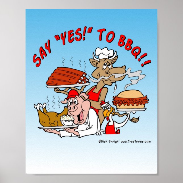 SAY YES TO BBQ! BBQ Poster (Front)