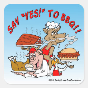 SAY YES TO BBQ! BBQ Sticker