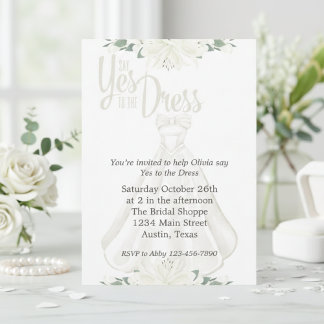 Say Yes To The Dress Bridal Invitation