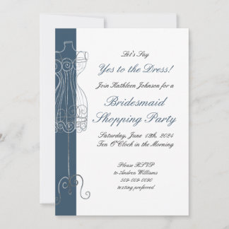 Say Yes to the Dress Bridesmaid Shopping Party Invitation