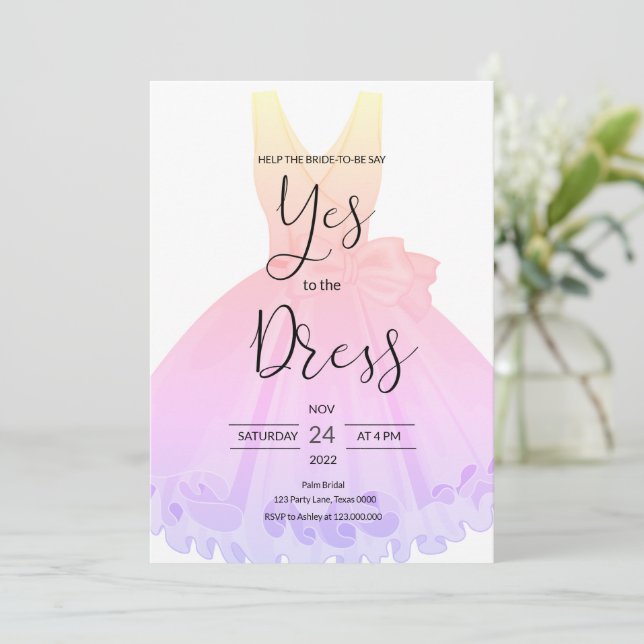 Say Yes To The Dress Invitation | Zazzle