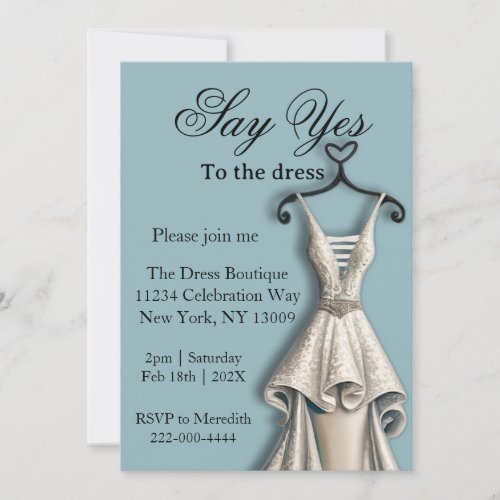 Say Yes to the Dress Invitation