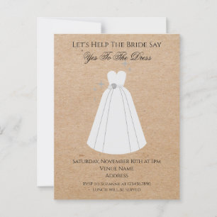 Say Yes to the Dress Kraft return address invite