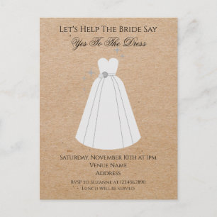 Say Yes to the Dress Kraft return address invite