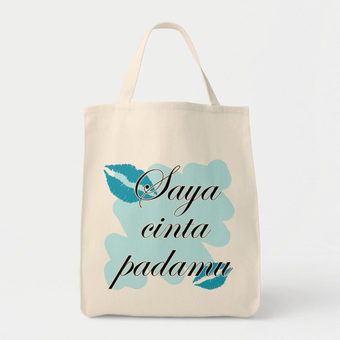 Saya cinta padamu   Indonesian I love You Canvas Bag