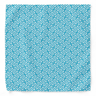 Sayagata - Japanese Traditional Pattern - Blue Bandana