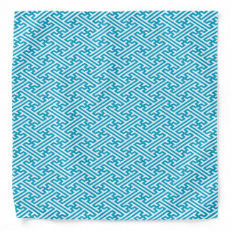 Sayagata - Japanese Traditional Pattern - Blue Bandana