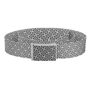 Sayagata pattern, Japanese, Black and White Belt
