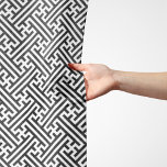 Sayagata pattern, Japanese, Black and White Scarf<br><div class="desc">Elegant,  stylish and sophisticated Sayagata pattern in black and white color. Modern and trendy design,  perfect gift for the sayagata pattern lover.</div>