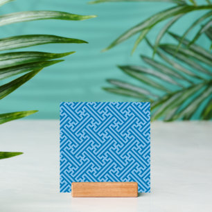 Sayagata pattern, Japanese, Blue and Baby Blue Holder