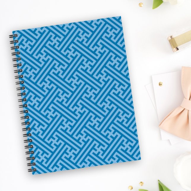 Sayagata pattern, Japanese, Blue and Baby Blue Planner (Creator Uploaded)