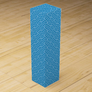 Sayagata pattern, Japanese, Blue and Baby Blue Wine Box