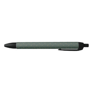 Sayagata pattern, Japanese, Gold and Navy Blue Pen