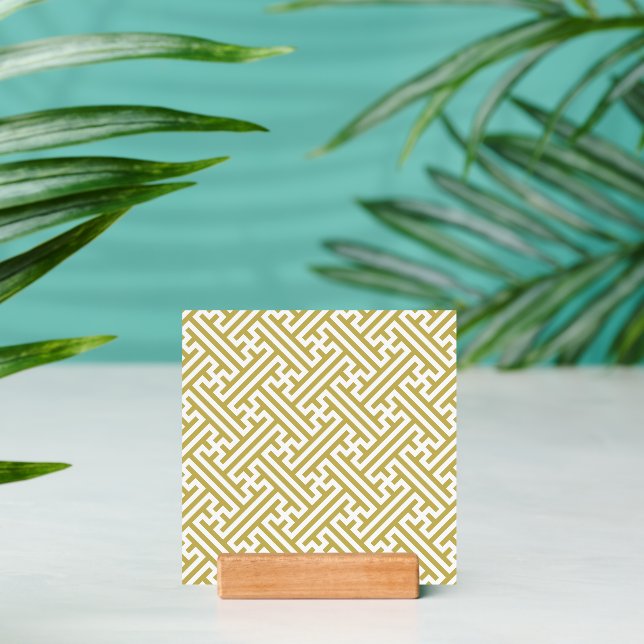 Sayagata pattern, Japanese, Gold and White Holder (Insitu 2)