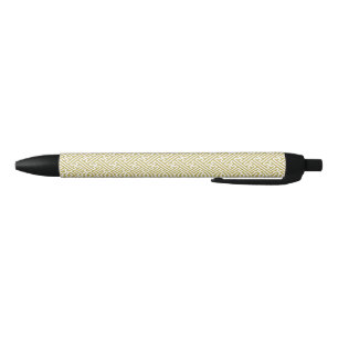 Sayagata pattern, Japanese, Gold and White Pen