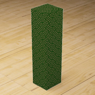 Sayagata pattern, Japanese, Green and Gold Wine Box