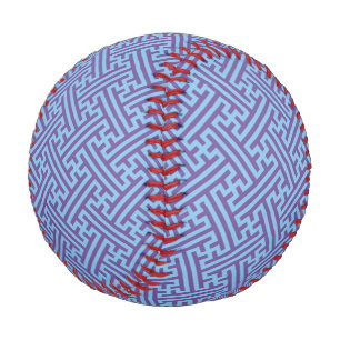 Sayagata pattern, Japanese, Purple and Blue Baseball