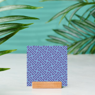 Sayagata pattern, Japanese, Purple and Blue Holder