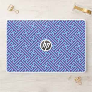 Sayagata pattern, Japanese, Purple and Blue HP Laptop Skin