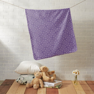 Sayagata pattern, Japanese, Purple and Pink Baby Blanket
