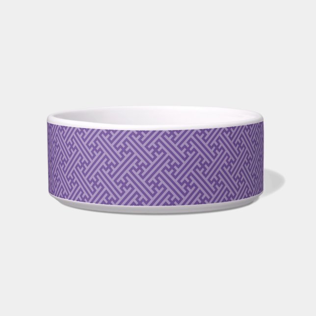 Sayagata pattern, Japanese, Purple and Pink Bowl (Front)