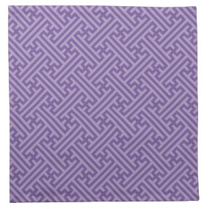 Sayagata pattern, Japanese, Purple and Pink Cloth Napkin