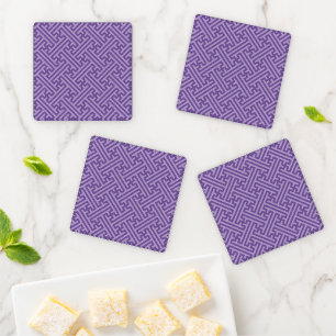 Sayagata pattern, Japanese, Purple and Pink Coaster Set