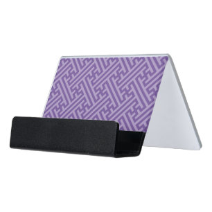 Sayagata pattern, Japanese, Purple and Pink Desk Business Card Holder