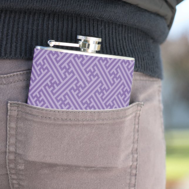Sayagata pattern, Japanese, Purple and Pink Flask (In Situ)