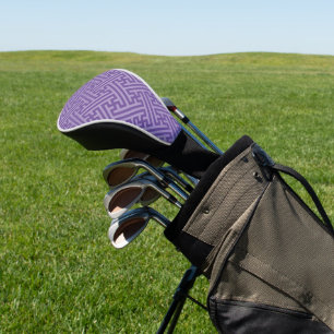 Sayagata pattern, Japanese, Purple and Pink Golf Head Cover