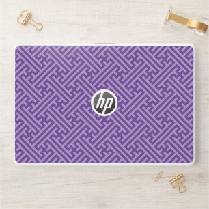 Sayagata pattern, Japanese, Purple and Pink HP Laptop Skin